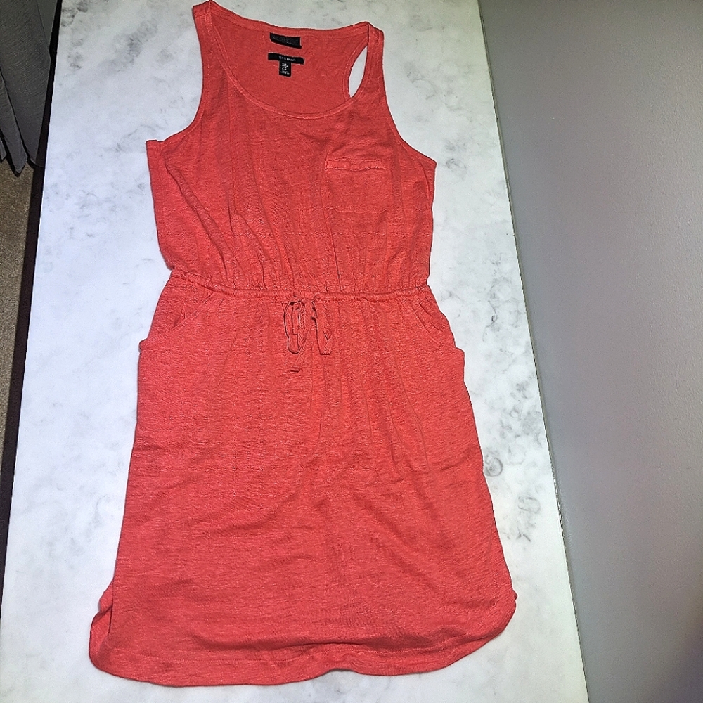 Linen Mini Dress / Cynthia Rowley Coral Dress